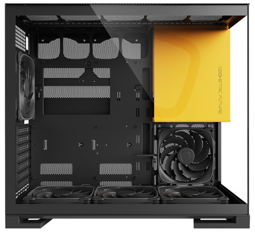 Компьютерный корпус Geometric Future Model 5 ARGB Black Yellow with fans (1AM5WKBY01100)