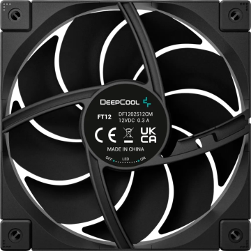 Вентилятор для корпуса Deepcool FT12 LED Black