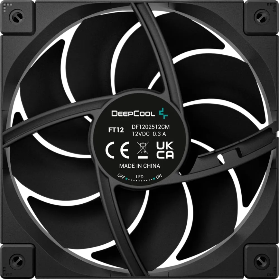 Вентилятор для корпуса Deepcool FT12 LED Black