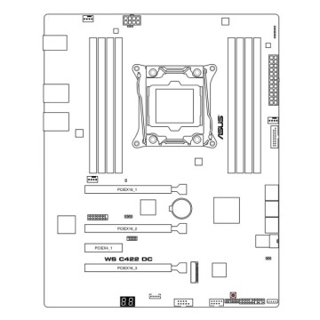 Материнская плата ASUS WS C422 DC 90SB08J0-M0UBN0