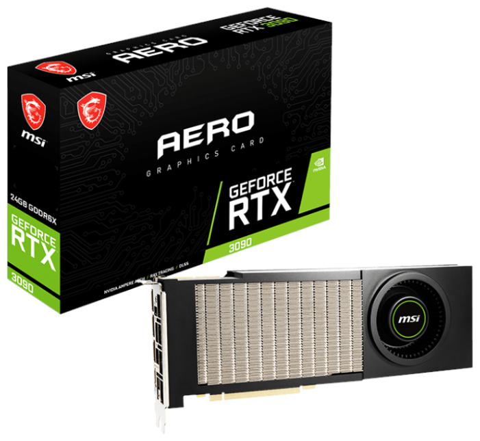 Видеокарта MSI (RTX 3090 AERO 24G) GeForce RTX 3090 24GB AERO