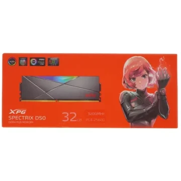 Оперативная память 32 Gb 3200 MHz ADATA XPG SPECTRIX D50 RGB Grey (AX4U320032G16A-ST50)