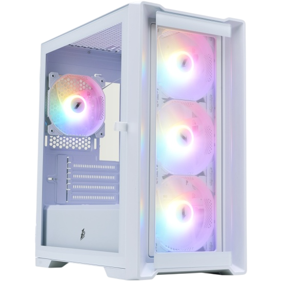 Компьютерный корпус 1STPLAYER TRILOBITE T4-G GLASS FRGB White (T4-G-WH-4F1-W)