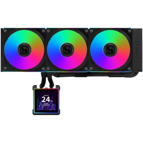 Система жидкостного охлаждения для процессора Lian Li HydroShift II LCD-S 360CL LCD ARGB Black (GHS2LCDS36CB) (G89.GHS2LCDS36CB.R0)