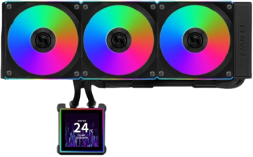 Система жидкостного охлаждения для процессора Lian Li HydroShift II LCD-S 360CL LCD ARGB Black (GHS2LCDS36CB) (G89.GHS2LCDS36CB.R0)