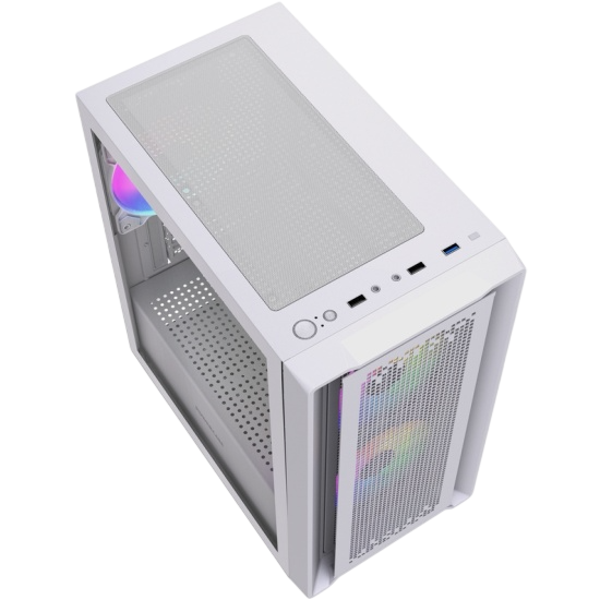 Компьютерный корпус Powercase Mistral SM04 TG ARGB White (CMMSM04W-A3)