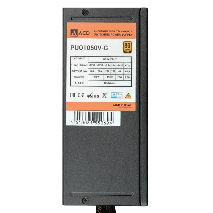 Блок питания ACD 1050W Black (PUO1050V-G)