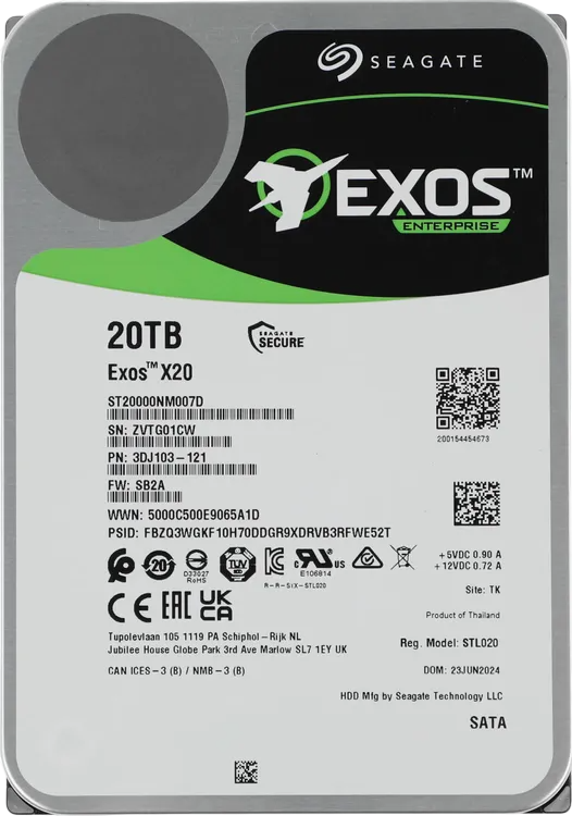 Жесткий диск Seagate 20000 EXOS X20 (ST20000NM007D)