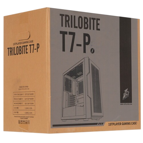 Компьютерный корпус 1STPLAYER TRILOBITE T7-P FRGB Black (T7-P-BK-4F1)