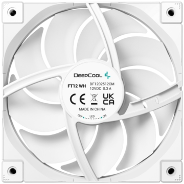 Вентилятор для корпуса Deepcool FT12 WH LED White