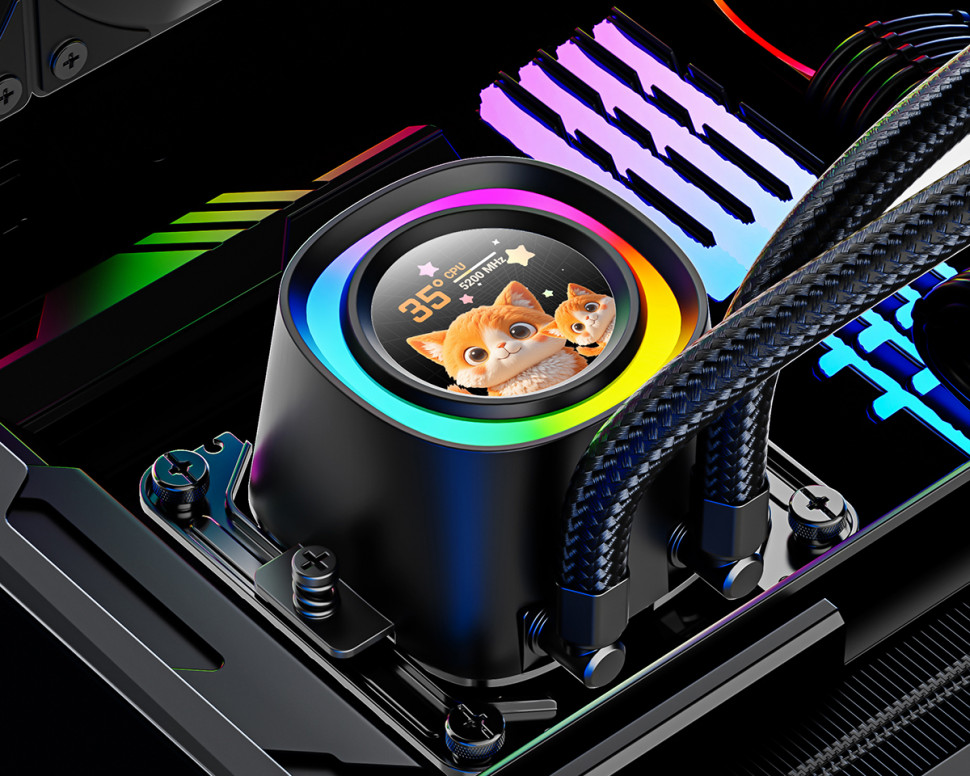 Система жидкостного охлаждения для процессора ID-COOLING FX240 LCD