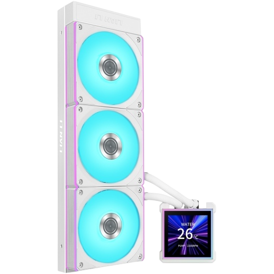 Система жидкостного охлаждения для процессора Lian Li HydroShift II LCD-S 360CL LCD ARGB White (GHS2LCDS36CW) (G89.GHS2LCDS36CW.R0)