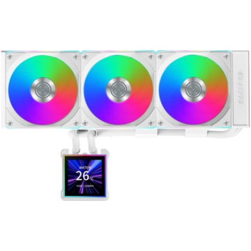 Система жидкостного охлаждения для процессора Lian Li HydroShift II LCD-S 360CL LCD ARGB White (GHS2LCDS36CW) (G89.GHS2LCDS36CW.R0)