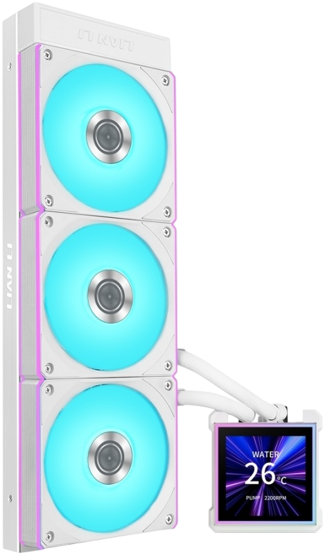 Система жидкостного охлаждения для процессора Lian Li HydroShift II LCD-S 360CL LCD ARGB White (GHS2LCDS36CW) (G89.GHS2LCDS36CW.R0)