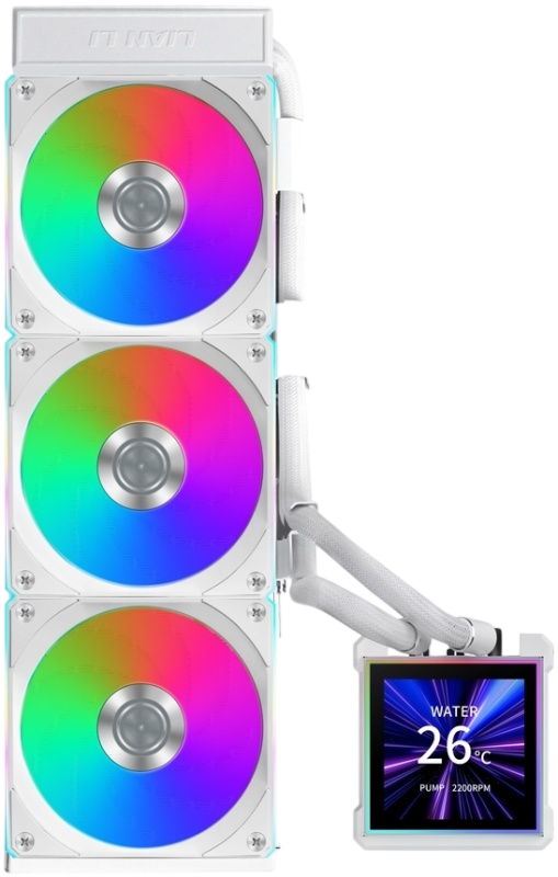 Система жидкостного охлаждения для процессора Lian Li HydroShift II LCD-S 360CL LCD ARGB White (GHS2LCDS36CW) (G89.GHS2LCDS36CW.R0)