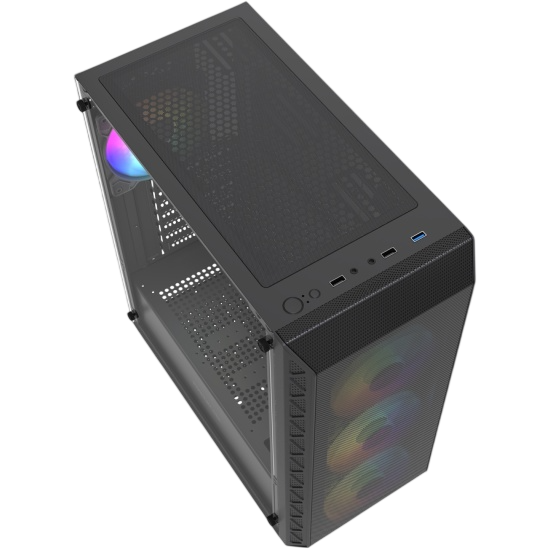 Компьютерный корпус Powercase Mistral S4B TG ARGB Black (CMSB-A4)