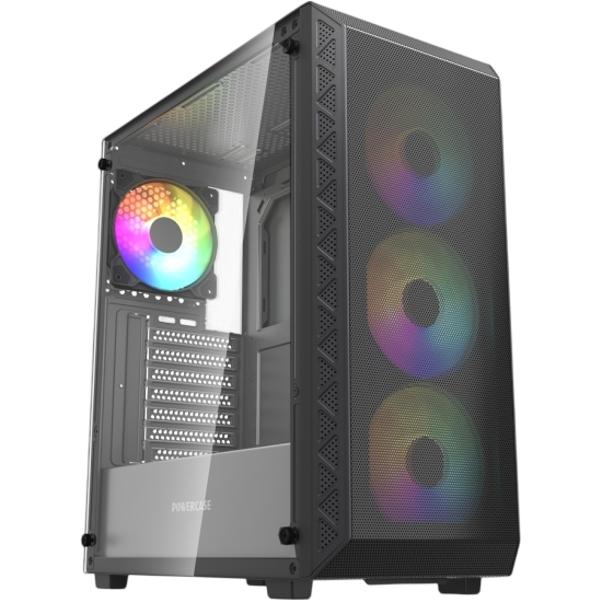 Компьютерный корпус Powercase Mistral S4B TG ARGB Black (CMSB-A4)