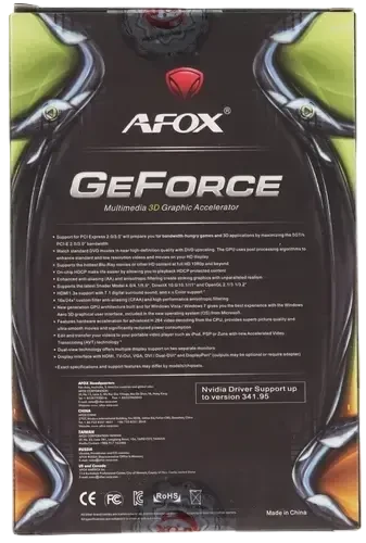 Видеокарта AFox (AF210-1024D2LG2) GeForce GT 210 1GB