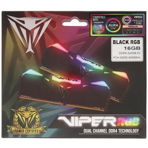 Оперативная память 16 Gb 4000 MHz PATRIOT VIPER RGB (PVR416G400C9K)