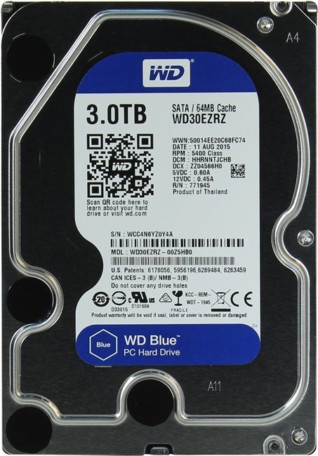 Жесткий диск Western Digital 3000 Gb WD Blue WD30EZRZ