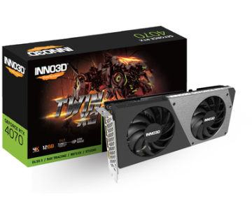 Видеокарта INNO3D (N40702-126X-185252N) GeForce RTX 4070 12GB TWIN X2