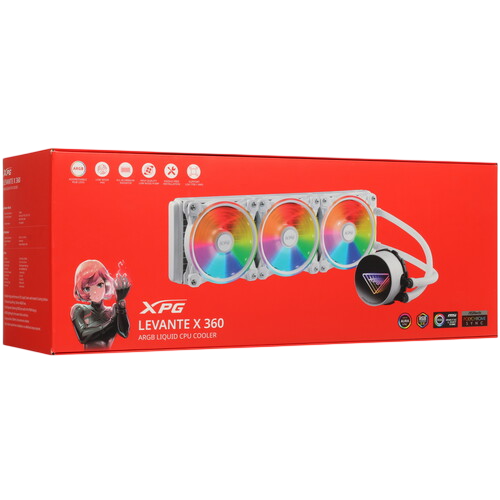 Система жидкостного охлаждения для процессора ADATA XPG Levante X 360 RGB White LEVANTEX360-WHCWW