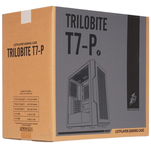 Компьютерный корпус 1STPLAYER TRILOBITE T7-P FRGB White (T7-P-WH-4F1-W)