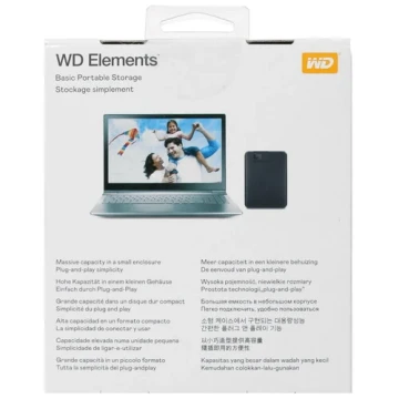 Внешний HDD Western Digital 1000 Gb ELEMENTS Black (WDBUZG0010BBK-WESN)