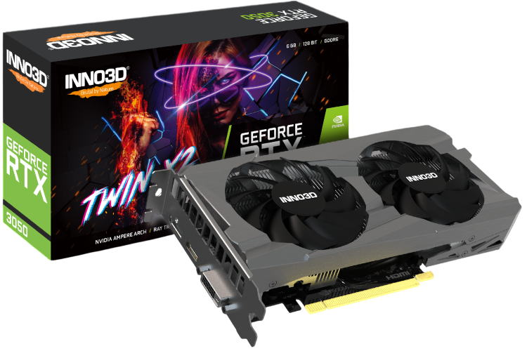 Видеокарта INNO3D (N30502-06D6-1711VA60) GeForce RTX 3050 6GB TWIN X2