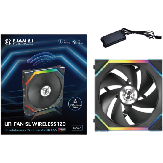 Вентилятор для корпуса Lian Li UNI FAN SL WIRELESS 120 ARGB Black 12SL1W1B (G99.12SL1W1B.R0)