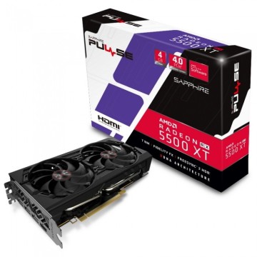 Видеокарта Sapphire (11295-03-20G) Pulse Radeon RX 5500 XT 1737Mhz PCI-E 4.0 4096Mb 14000Mhz 128 bit HDMI 3xDisplayPort HDCP