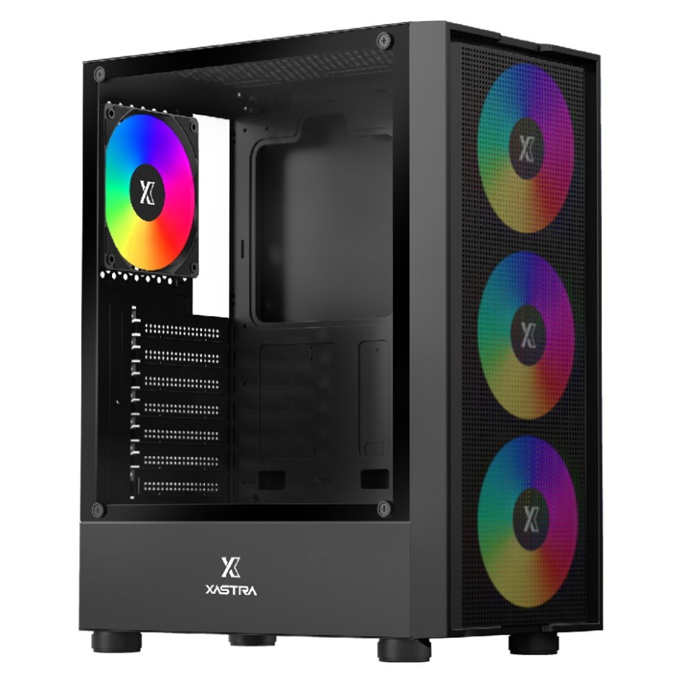 Компьютерный корпус XASTRA A301 4FRGB Black (A301-BK-FC120FRGB-4F-GL)