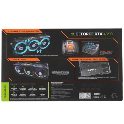 Видеокарта Gigabyte (GV-N4090GAMING-24GD) GeForce RTX 4090 24GB GAMING