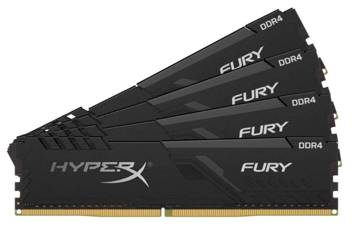 Оперативная память 64 Gb 2400 MHz Kingston HYPERX FURY Black (HX424C15FB3K4/64)