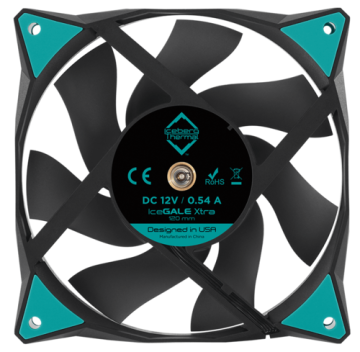 Комплект вентиляторов для корпуса Iceberg Thermal IceGALE Xtra Black 500 IceGALEXtra120mmBLACK3P PWM