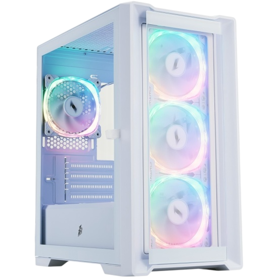 Компьютерный корпус 1STPLAYER TRILOBITE T4-G GLASS ARGB White (T4-G-WH-4FS7-W)