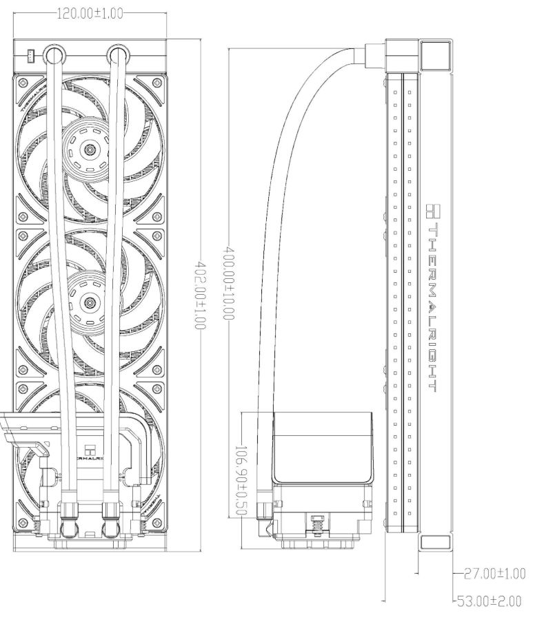 Система жидкостного охлаждения для процессора Thermalright Wonder Vision 360 UB ARGB Black (TRWV360UBAB)