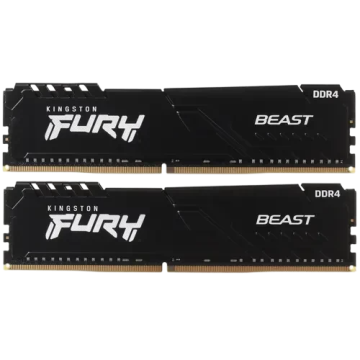 Оперативная память 64 Gb 3600 MHz Kingston FURY Beast Black (KF436C18BBK2/64)
