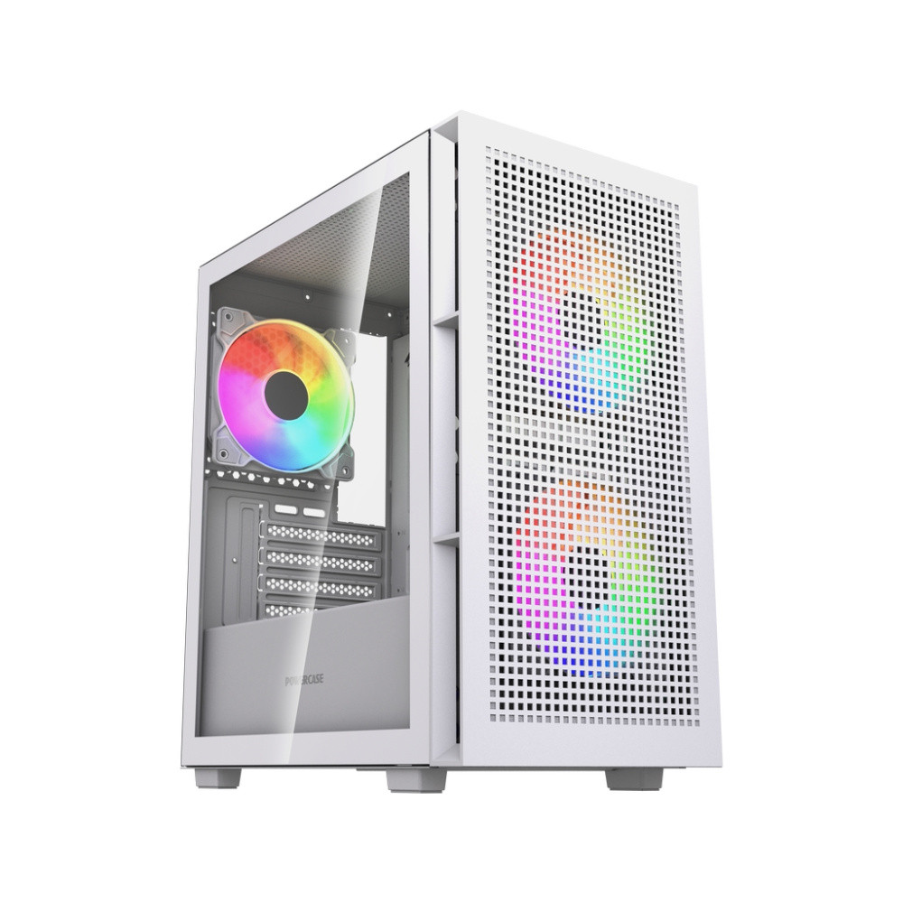 Компьютерный корпус Powercase Mistral SM05 TG ARGB White (CMMSM05W-A3)