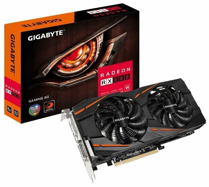 Видеокарта GIGABYTE (GV-RX580GAMING-8GD) Radeon RX 580 8GB GAMING (rev. 2.0)