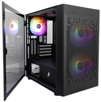 Компьютерный корпус 1STPLAYER DK D3-B LED Black (D3-B-BK-2F1P-1F1)