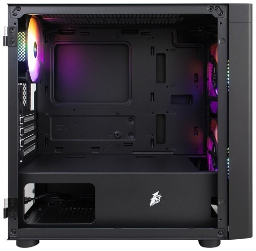 Компьютерный корпус 1STPLAYER DK D3-B LED Black (D3-B-BK-2F1P-1F1)