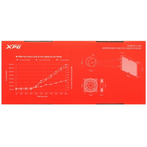 Система жидкостного охлаждения для процессора ADATA XPG Levante X 240 RGB Black LEVANTEX240-BKCWW