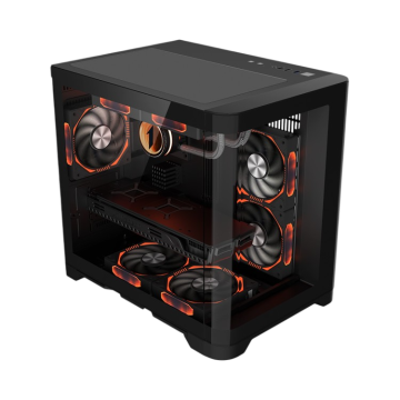Компьютерный корпус 1STPLAYER UVIEW UV5 Black (UV5-BK)
