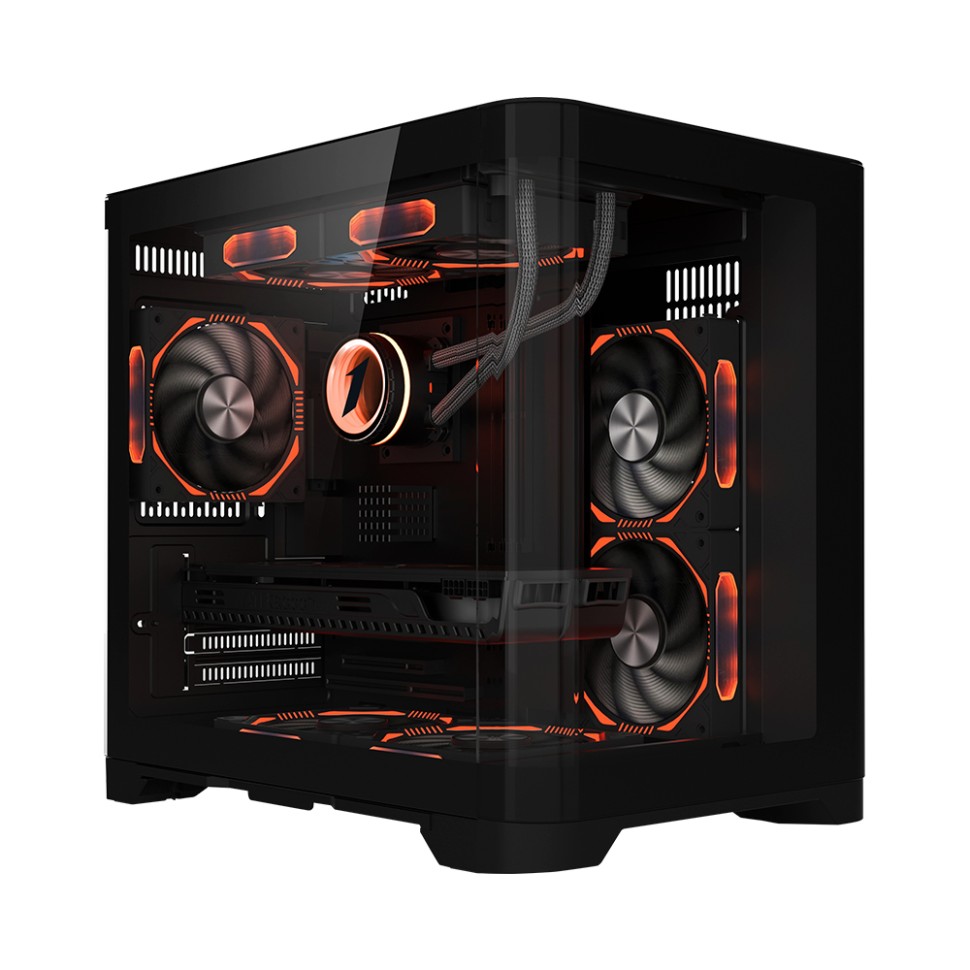 Компьютерный корпус 1STPLAYER UVIEW UV5 Black (UV5-BK)