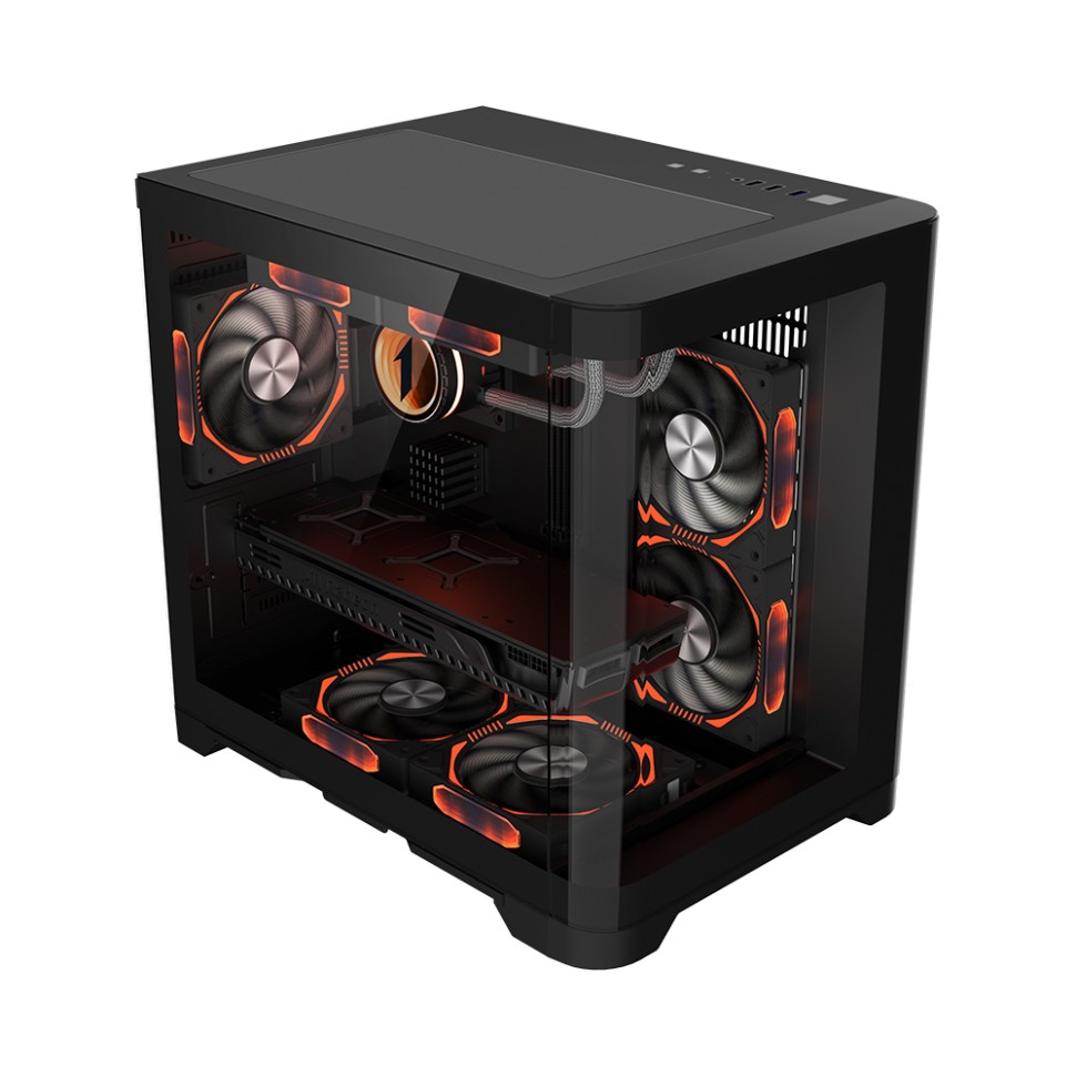 Компьютерный корпус 1STPLAYER UVIEW UV5 Black (UV5-BK)