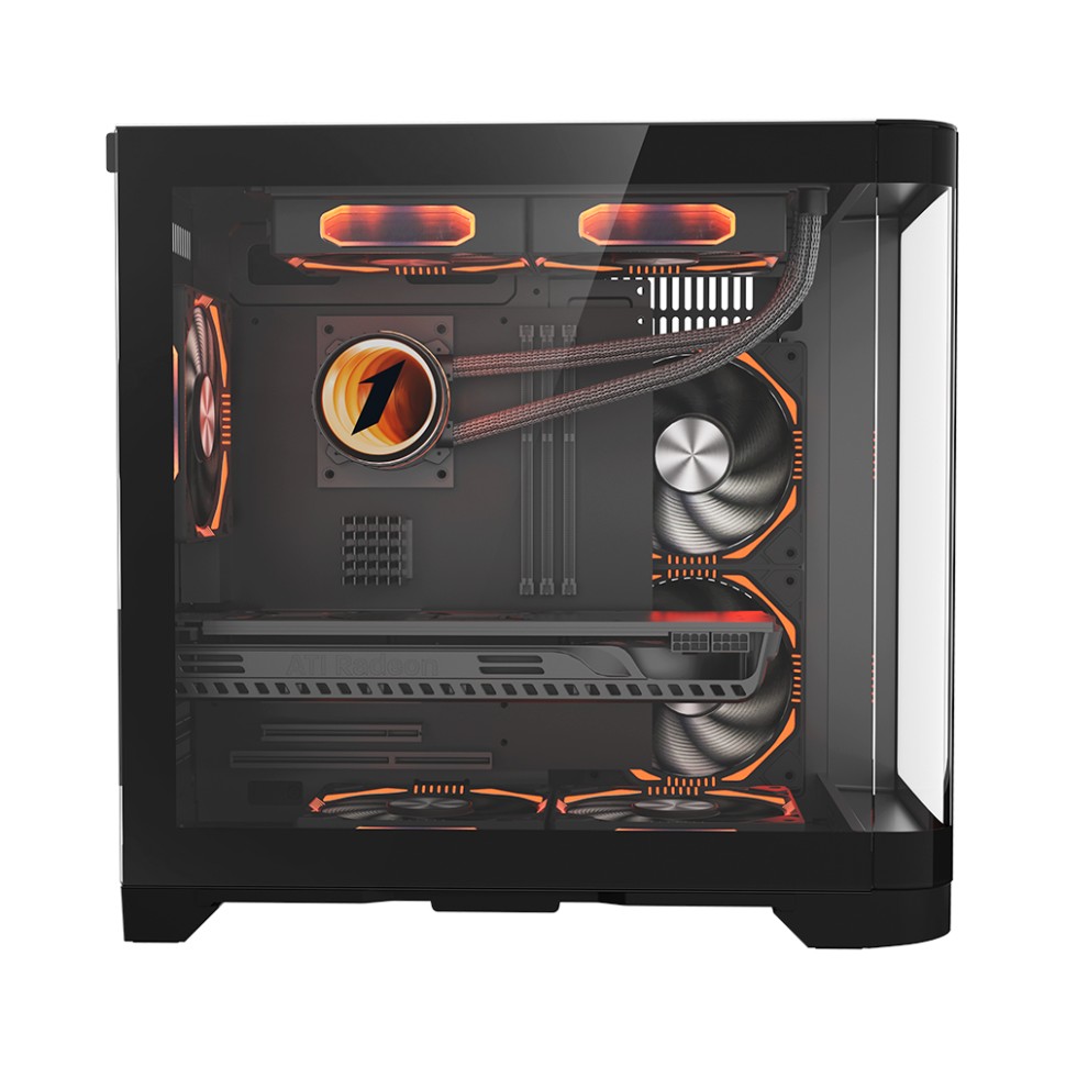 Компьютерный корпус 1STPLAYER UVIEW UV5 Black (UV5-BK)