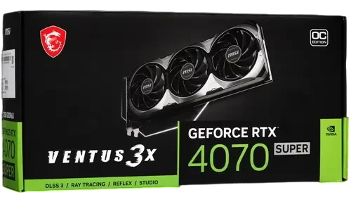 Видеокарта MSI (RTX 4070 SUPER 12G VENTUS 3X) GeForce RTX 4070 SUPER 12GB VENTUS 3X