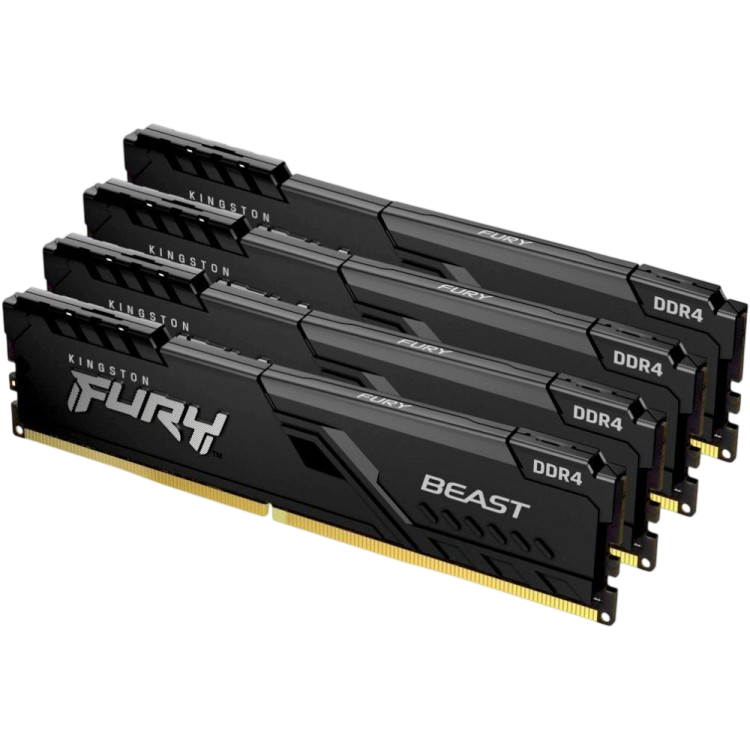 Оперативная память 64 Gb 3600 MHz Kingston FURY Beast Black (KF436C18BBK4/64)