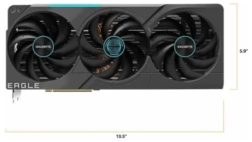 Видеокарта Gigabyte (GV-N4080EAGLE-16GD) GeForce RTX 4080 16GB EAGLE